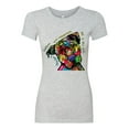 thumbnail image 3 of Dean Russo The Only Person Dog Lover Womens Slim Fit Junior Tee, Heather Grey, Medium, 3 of 6
