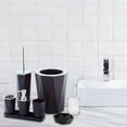 thumbnail image 3 of Juego de 7 accesorios de baño, cepillo de inodoro, cepillo de dientes, vaso y dispensador de jabón. Negro, 3 of 9
