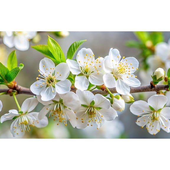 10 Nanking Cherry Tree Seeds for Planting - Stunning White Flowering Tree, Prunus tomentosa