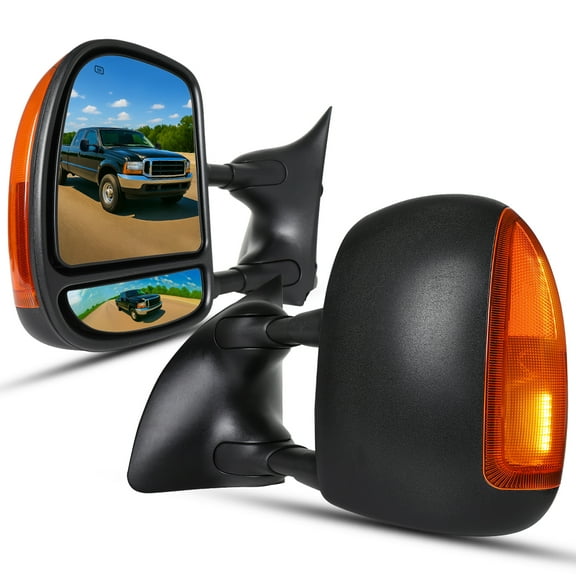 Spec-D Tuning Power Heated Towing Mirrors w/ LED Signal Compatible with1999-2007 Ford F250 F350 F450 F550 Super Duty Left   Right Pair