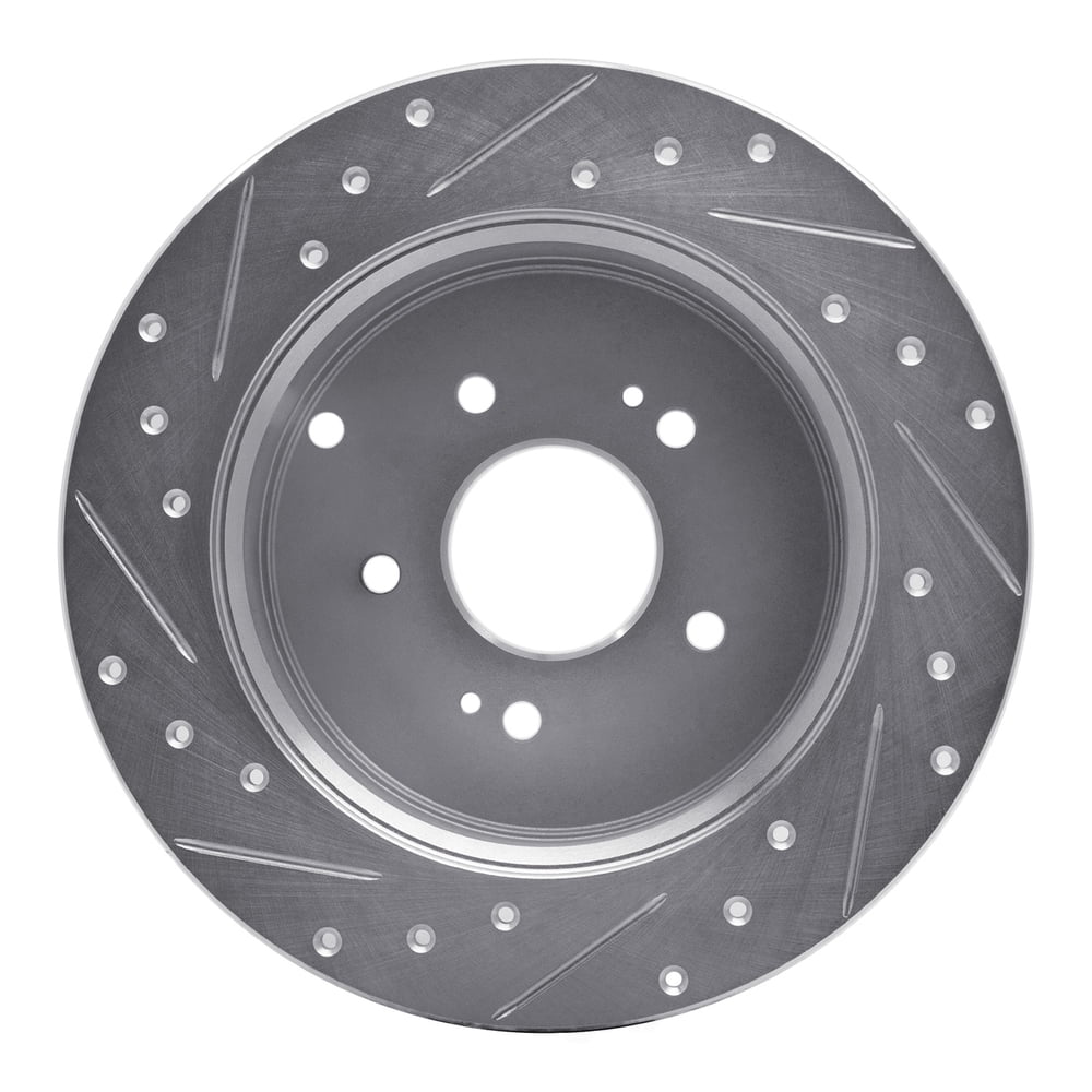 Dynamic Friction Company 631-03046R DFC Brake Rotor - Drilled And Slotted - Silver