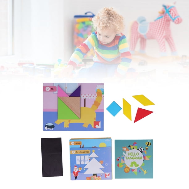Tangram - Rompecabezas magnético de viaje, juego de rompecabezas por carretera, formas de disección, juegos STEM con solución IQ, juguete educativo para niños y adultos, desafío cerebral, 368 patrones Tangram - Rompecabezas magnético de viaje, juego de rompecabezas por carretera, formas de disección, juegos STEM con solución IQ, juguete educativo para niños y adultos, desafío cerebral, 368 patrones