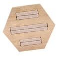 thumbnail image 2 of Bandejas de Inserción PU Yinane Almohadillas de material cuero Para joyería Franela beige Soporte de exhibición de anillo de madera, 2 of 5
