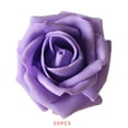 thumbnail image 2 of 50pcs Diameter 6cm Cheap PE Foam Rose Head beauty Wedding Valentine's Day Gift Wedding Bouquet Home Decoration Hand Flower Art purple 1pcs, 2 of 5