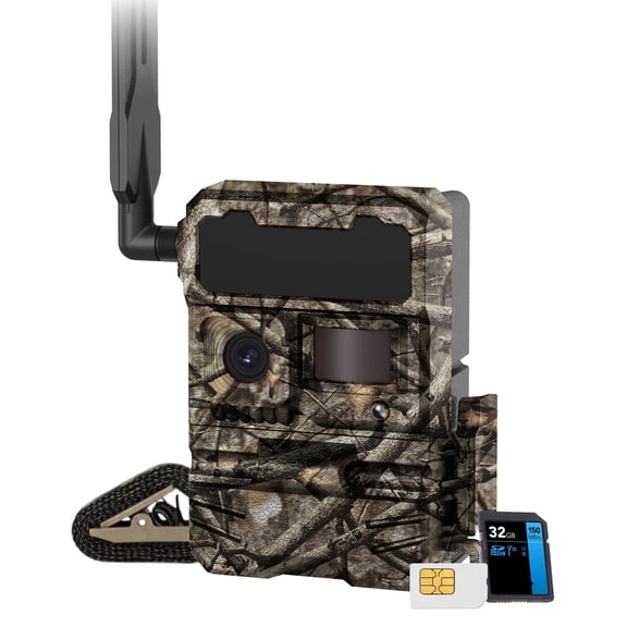 Yellowstone Y2 4G LTE Cellular Trail Camera with Phone App, 1080p HD Video, 12MP Photos, No-Glow Night Vision, IP66 Waterproof Rating, and Durable Body for Remote Outdoor Monitoring