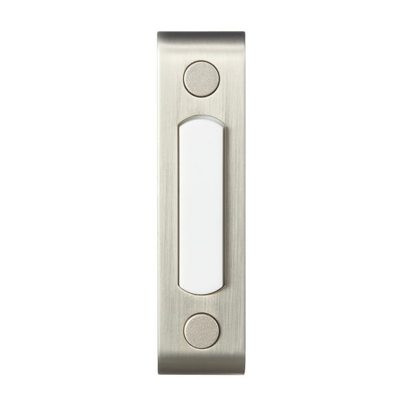 Globe Electric 91009255 Heath Zenith Metal Wired Lighted Push Doorbell Button - Nickel