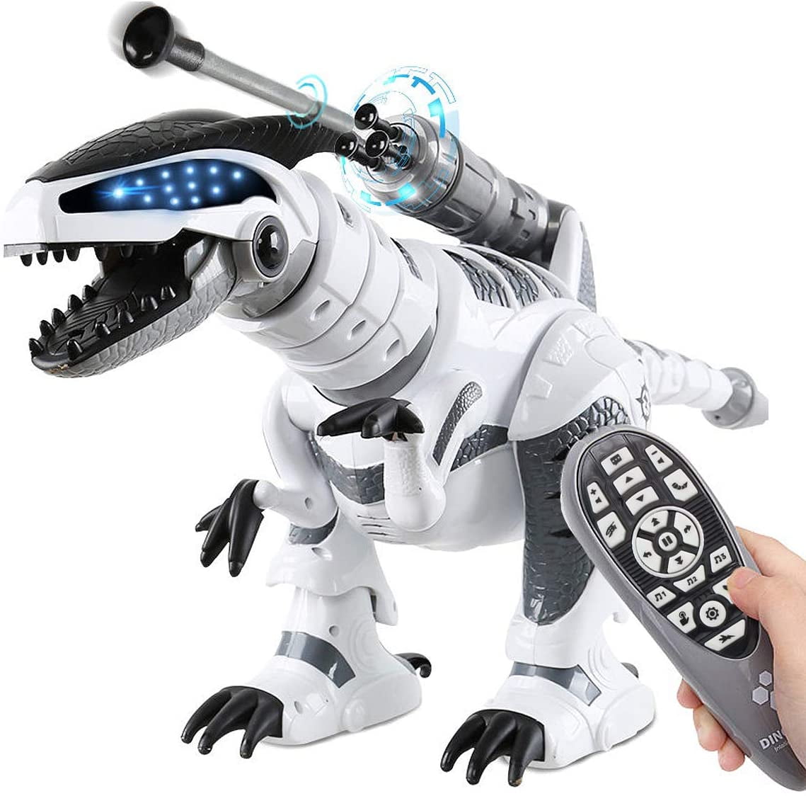 Cool Electric Walking Dinosaur Toy Robot w/ Sound Light Moving Kids Gift #2 