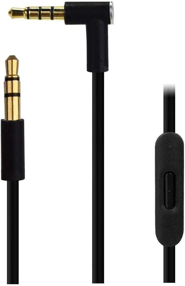 BLACK Audio Cable w/ RemoteTalk for AKG Y45BT Y50 Y40 Y55 Headphones Solo HD 