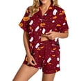 thumbnail image 2 of Halloween Pajamas Women Short Sleeve Shirt Shorts Relaxed Fit Sleepwear Loungewear 2 Piece Women Pajama Sets XXL, 2 of 4