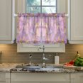 thumbnail image 2 of Yayeee Kitchen Curtains Tier Pair Light Filtering 27"x24" Rod Pocket Short Cafe Window Panel, Pastel Pink Marble Pattern, 2 of 7