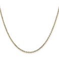 thumbnail image 2 of Solid 14K Yellow Gold 2mm Diamond-cut Round Open Link Cable with Lobster Lock Chain - 24", 2 of 8