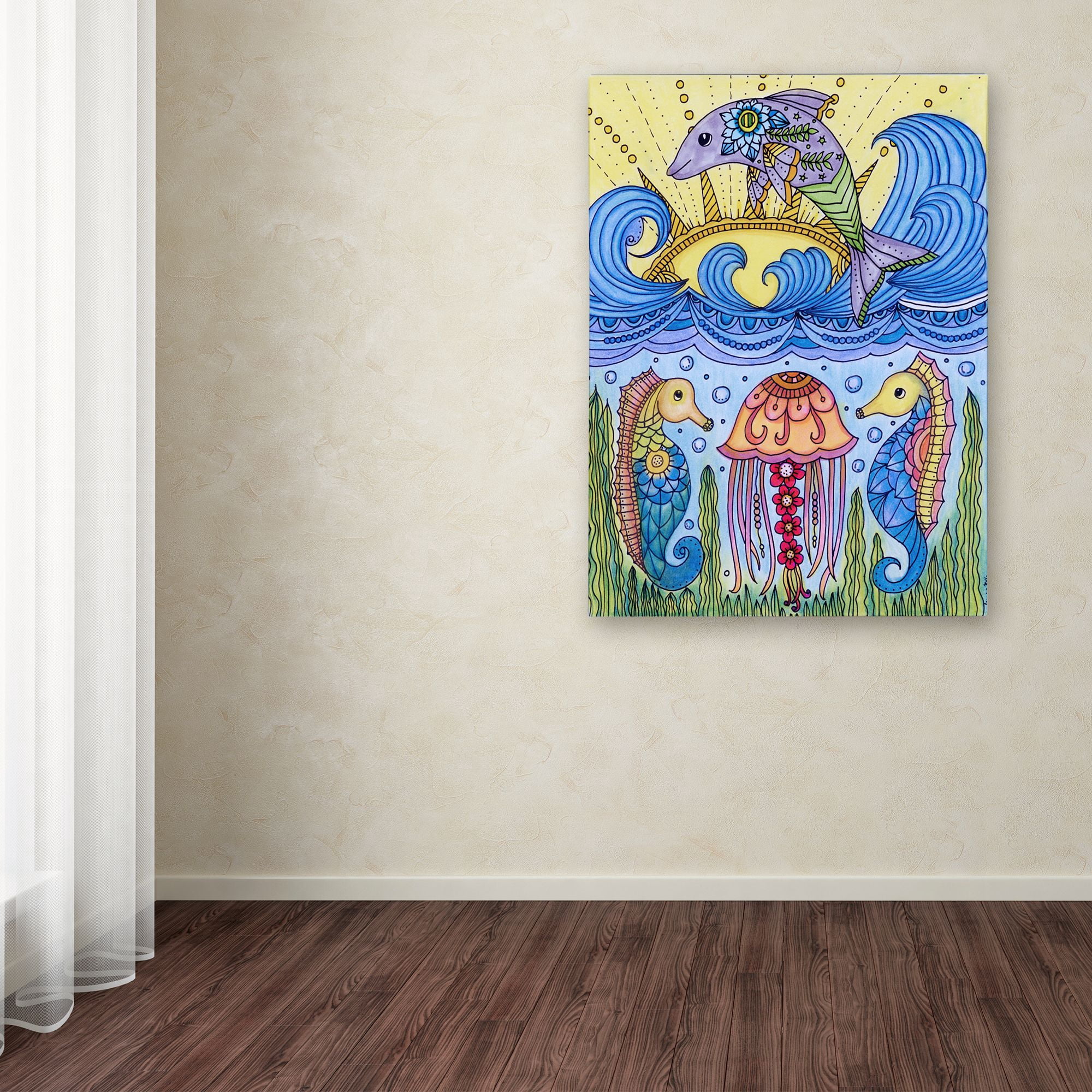 Trademark Fine Art 'Sea Life 24 - Color' Canvas Art by KCDoodleArt