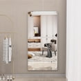 thumbnail image 4 of ANYHI Oversized Bathroom Mirror with Mobile Tray Wall Mount Mirror,Vertical Horizontal Hanging Aluminum Framed Wall Mirror Full Length Mirror,Full Body Mirror for Bedroom Living,Silver,72 x 36 Inches, 4 of 11