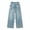 Blue, variant on UJNDER Girls Wide Leg Striped Patchwork Lace Straight Pants for Tween Girls Comfortable Kids Bottoms with Frill Overlay Girls Wide Leg Pants,Blue,13-14 Years