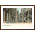 thumbnail image 2 of Art.com Colorized Wall Street Scene, New York City Art Print, Brown Frame Wall Art, 29" x 21", 2 of 5
