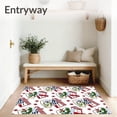thumbnail image 3 of ODIKA 8'x10' Machine Washable Non-Slip Area Rug, Joyful Woodland Journey Seasonal Hearth Step Protective Ensemble High Traffic Rug, Red, 651776, 3 of 7
