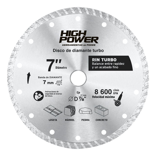 Disco De Diamante High Pówer Rin Turbo 7 DDT-180