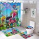 thumbnail image 1 of Trolls-theme 4-Piece Shower Curtain Set with Rugs, Waterproof Bathroom Decor Set Includes Bath Mat, U-Shaped Rug, Toilet Lid Cover and Curtain with Hooks, 1 of 6