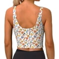 thumbnail image 3 of Lsque Retro Floral Printed Women'S Sports Bra, Compression, Moisture Wicking, High-Impact Sports Bra For Women,Supportive sports bra-Small, 3 of 9
