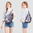 thumbnail image 3 of Universe Shoulder Backpack - Cosmic Star Field Pattern with Glow-in-the-Dark Details, Lightweight Anti-Theft Daypack, 3 of 4