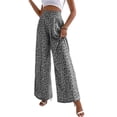 thumbnail image 3 of Pantalones acampanados sueltos de cintura alta elásticos,Pantalones acampanados sueltos para mujer Pantalones anchos acampanados para mujer Pantalones acampanados sueltos para mujer Elaborados por expertos, 3 of 6