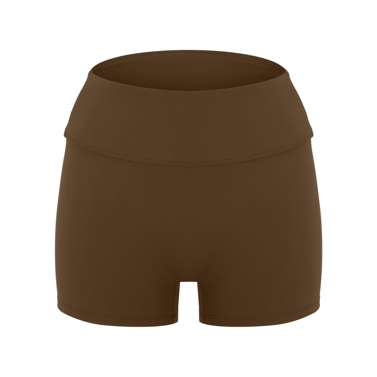 Yoga Shorts for Women Fashion Solid Slim Sport Leggings Brown M -  Walmart.com