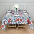 thumbnail image 3 of Pioneer Flower Floral Print Pattern Square Tablecloth,Waterproof Square Table Cover,Wipeable Spillproof Washable Table Cover for Home Kitchen Party Decor 52"x52"(132x132cm), 3 of 6