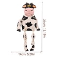 thumbnail image 2 of FELTECHELECTR Cow Figurine Long Legs Wooden Animal Figurine For Home Decor 1Pcs, 2 of 8