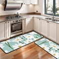 thumbnail image 3 of Kitchen Rugs Sets Of 2,Teal Daisy Flower White Blooms Pattern Anti Fatigue Kitchen Mat Rugs Non Slip Washable,Decorative Kitchen Floor Mats for Kitchen,Sink,Laundry,17"x47"+17"x47", 3 of 5