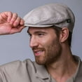 thumbnail image 2 of Natural Irish Linen Hat For Men By Mucros Weavers, Size Medium, 2 of 2