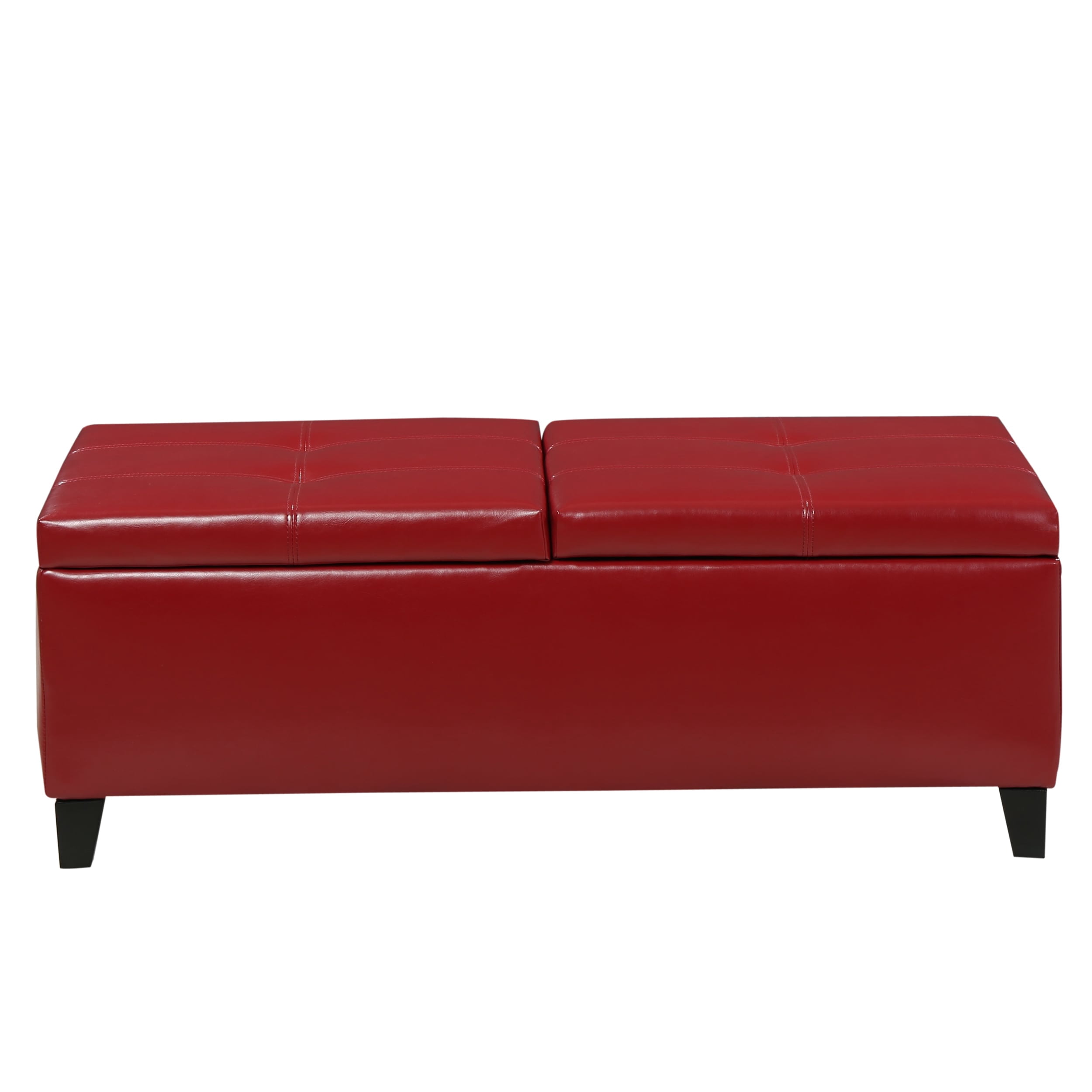 Christopher Knight Home Alfred Faux Leather Small Storage Ottoman Bench Brown Walmart Com Walmart Com