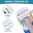 thumbnail image 3 of Yayeee 40oz Stainless Steel Tumbler with Straw and Handle Double-Wall Insulated Travel Water Bottle, Yellow Seaside, 3 of 8