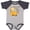 Baseball Heather and Navy, variant on Inktastic My Grammie Loves Me Boys or Girls Baby Bodysuit