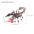 thumbnail image 4 of Puzle 3D de metal Scorpion Konhaof rojo para adultos con colores, 4 of 5