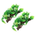 thumbnail image 1 of OULII 2Pcs Green Plastic Artificial Water Plants for Fish Tank Landscape Decoration 15x8cm, 1 of 7
