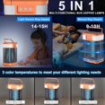 Solar Bug Zapper Outdoor Waterproof, Mosquito Zapper Portable & Rechargeable Pest Control with 4000mAh Battery & LED Night Light, 4200V Electric Fly Zapper for Home, Patio, Backyard Orange