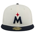 thumbnail image 2 of Men's New Era Cream Minnesota Twins Chrome 59FIFTY Fitted Hat, 2 of 6
