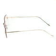 thumbnail image 6 of Light Pink Rose Gold Gradient Tint Rectangular Gold Frame Men's Women's Rimless Sunglasses, 6 of 6