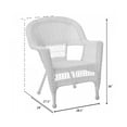 thumbnail image 2 of Jeco White Wicker Chair with Green Cushion, 2 of 3