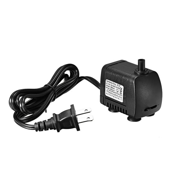 Unique Bargains 105 GPH (400L/H, 7W, 110-120V) Submersible Water Pump US Plug for Pond Aquarium with 4.9ft  Power Cord