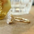 thumbnail image 3 of 2Ct Lab Created Diamond Oval Cut Solitaire Leady Beauty Double Prong Ring 14K Yellow Gold Plated, 3 of 3