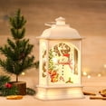 thumbnail image 3 of Lámpara LED de linterna de Navidad Vintage Snowman Night ntern Adornos navideños de escritorio, luces de hadas intermitentes colgantes retro CUTICAT Luz de linterna, 3 of 8