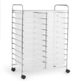 thumbnail image 1 of Costway Carro con 20 Cajones con Ruedas Carrito Multiuso Ligero Cajonera Organizador Herramientas para Escuela Oficina Salón 64 x 39 x 88 cm Transparente, 1 of 10