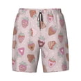 thumbnail image 4 of Lsque Mens Swim Trunks Strawberry Cake Pattern - Bathing Suit Compression Liner - Beach Swim Shorts Swimwear - (S-3XL) - Stretch Quick Dry -X-Large, 4 of 9