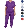 thumbnail image 5 of Uniforme Medico Pijama Quirurjica Mujer Jumper Conjunto CH Color Morado Nanofort, 5 of 5