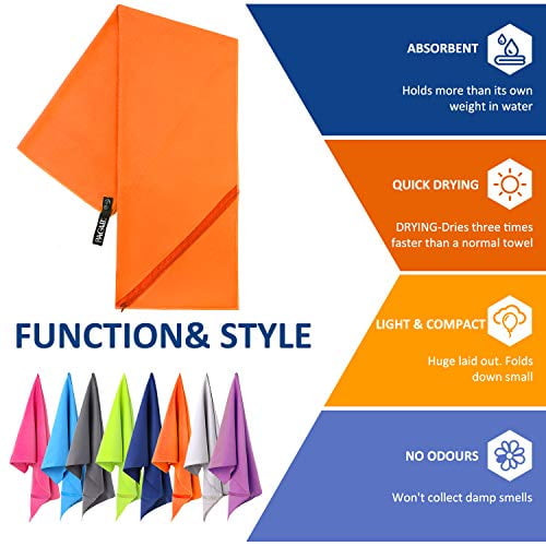 Fast Dry Details about   BAGAIL Microfiber Camping Towels Perfect Sports & Travel & Beach Towel 
