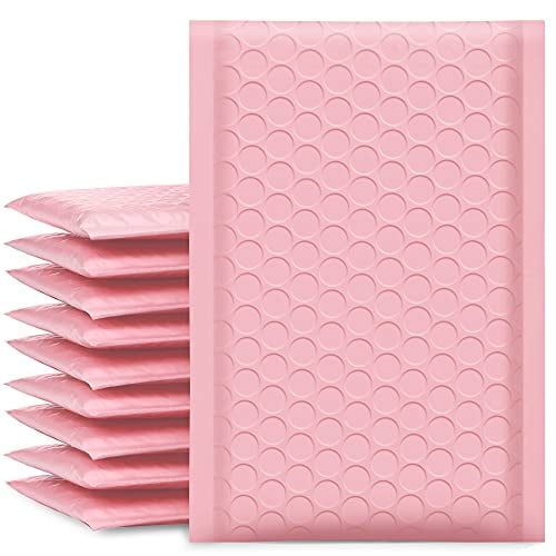 GSSUSA Pink Poly Bubble Mailers 4x8 Padded Envelopes #000 Shipping Envelopes ... 