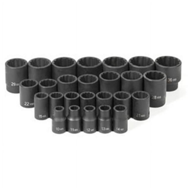 1726M Ensemble Métrique Pneumatique Gris 0.5 Po 26 Pcs Longueur Standard - 12 Points