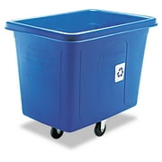 Rubbermaid Commercial Rectangular Blue Polyethylene Recycling Cube Truck by RUBBERMAID COMMERCIAL PROD.