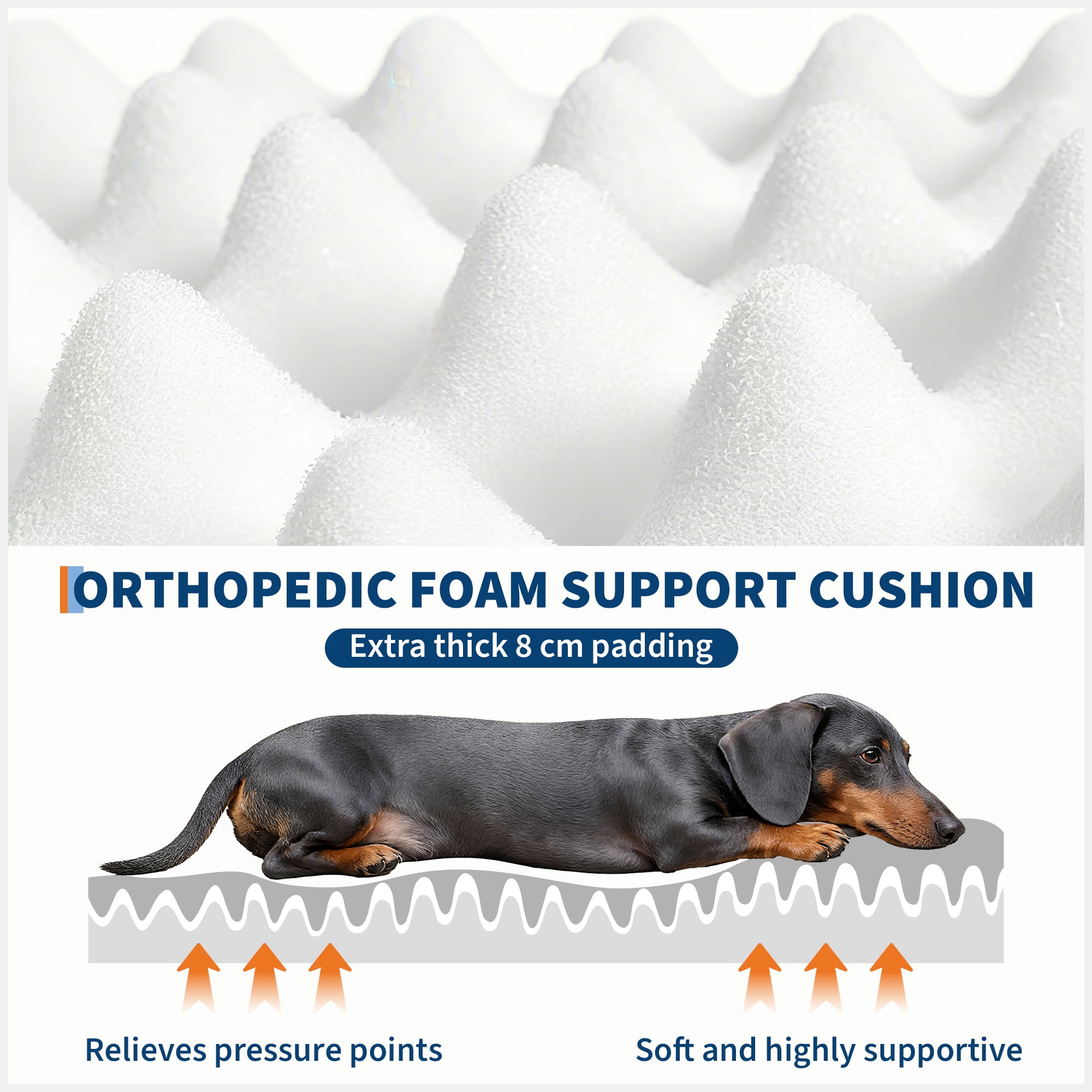 Huisuilinss 67" Human Dog Bed For Adult & Pets,Removable Faux Fur Dog Bed With Pillow,Side Pockets,Egg-Shaped Orthopedic Foam,Human Sized Dog Bed For Living Rooms Bedrooms Offices